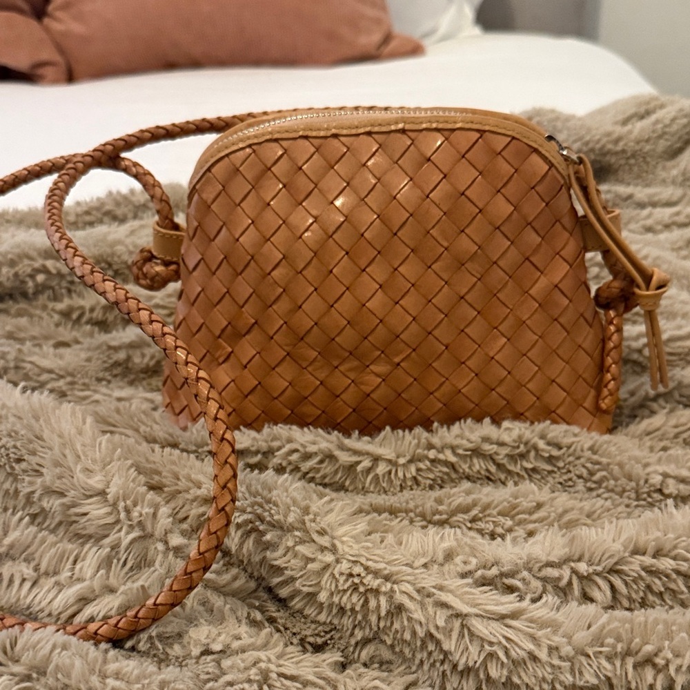 Loeffler Randall Desert Sand Woven Mini Crossbody Bag W/ Original dust bag